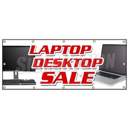 Signmission LAPTOP DESKTOP SALE BANNER SIGN computers netbooks notebook windows B-120 Laptop Desktop Sale